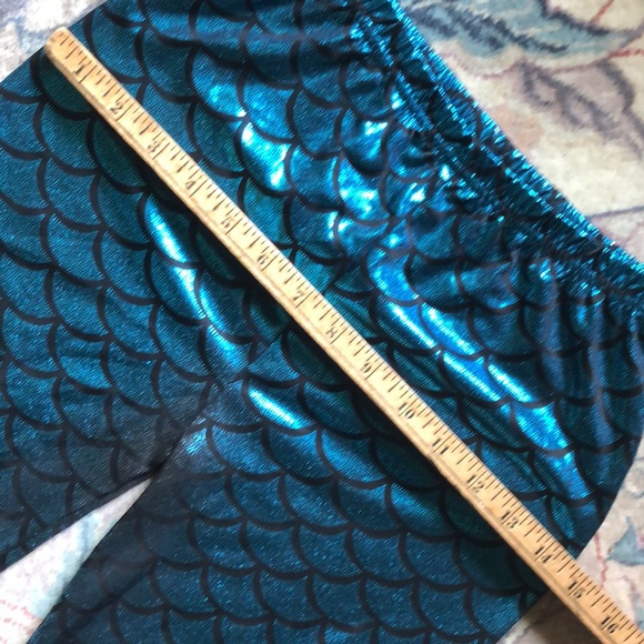 TWEEN MERMAID shiny metallic scale Leggings - Picture 7 of 15